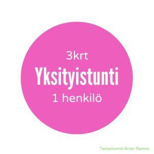 Kolme yksityistuntia yhdelle henkilölle arkisin ennen klo 16